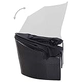 vidaXL Outdoor Sonneninsel mit Sonnendach Lounge Gartenliege Sonnenliege Sitzgruppe Liege Insel Gartenmöbel Gartenset Poly Rattan Schwarz