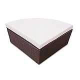 SVITA Polyrattan Sonneninsel Braun 180 cm - 2