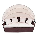 SVITA Polyrattan Sonneninsel Braun 180 cm - 2