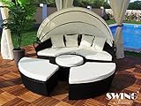 Swing & Harmonie Polyrattan Sonneninsel 180cm als Sitzgruppe